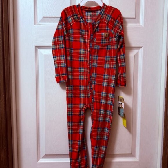 NWT Mario Lopez red tartan plaid toddler sleeper size 2T, 3T, 4T - Picture 5 of 5